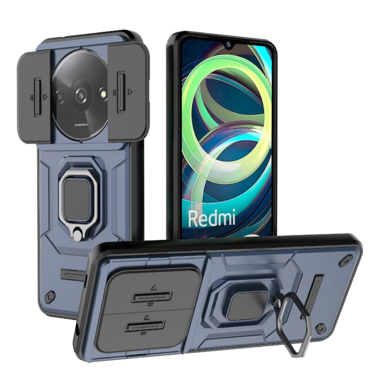 Sliding Camshield TPU + PC Shockproof Phone Case with Holder, For Xiaomi Redmi 13 4G Global, For Xiaomi Redmi Turbo 3 5G, For Xiaomi Redmi A3 4G Global, For Xiaomi Redmi Note 13 Pro 4G Global, For Xiaomi Redmi Note 13 4G Global, For Xiaomi Redmi K70E 5...