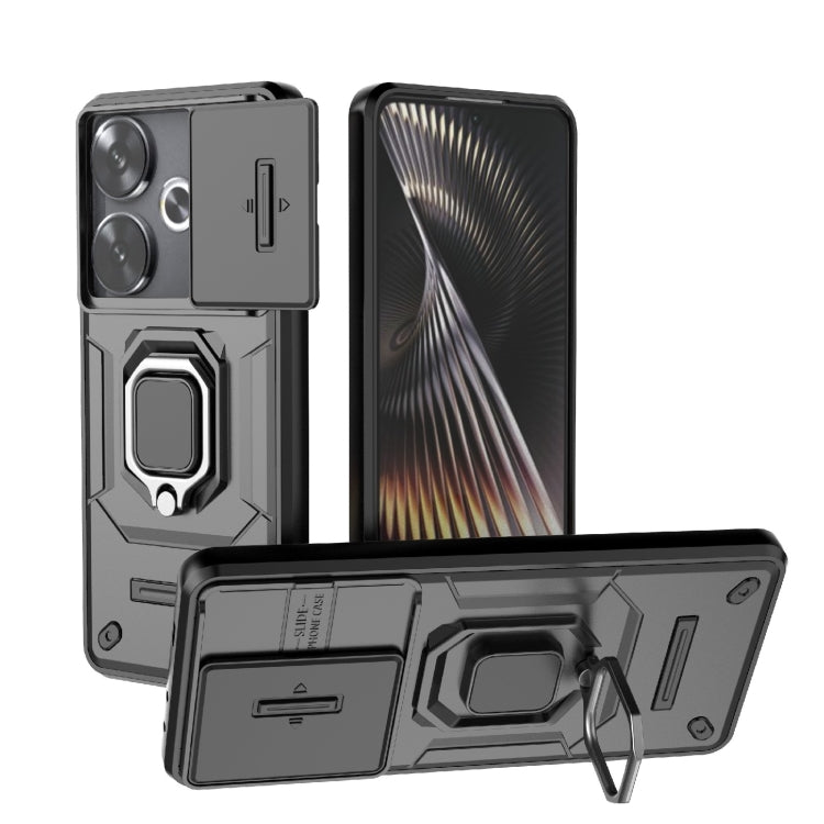 Sliding Camshield TPU + PC Shockproof Phone Case with Holder, For Xiaomi Redmi 13 4G Global, For Xiaomi Redmi Turbo 3 5G, For Xiaomi Redmi A3 4G Global, For Xiaomi Redmi Note 13 Pro 4G Global, For Xiaomi Redmi Note 13 4G Global, For Xiaomi Redmi K70E 5...
