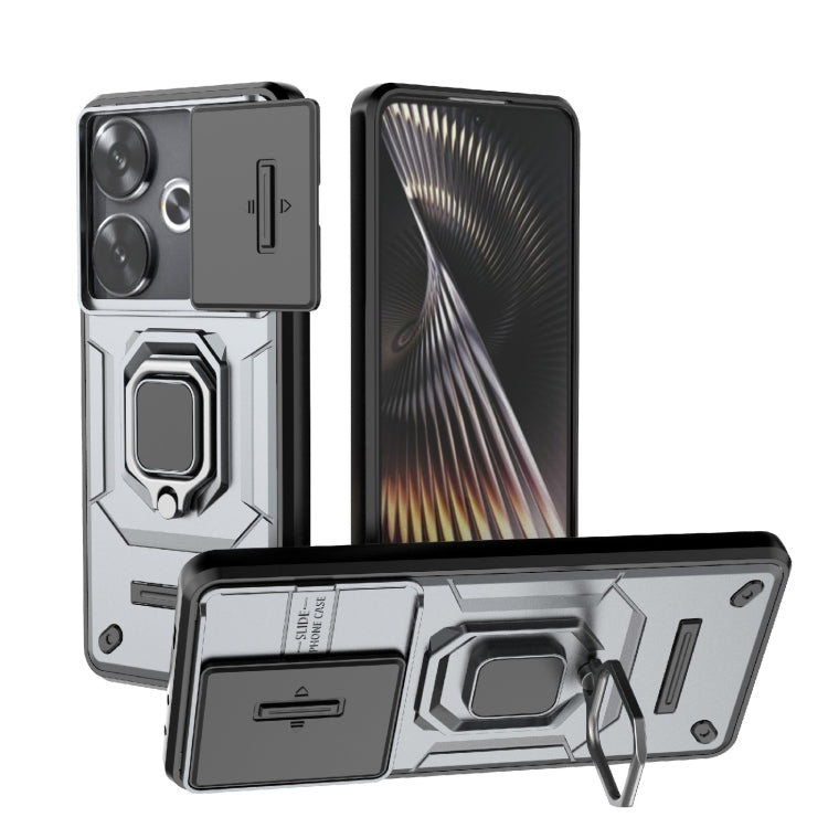 Sliding Camshield TPU + PC Shockproof Phone Case with Holder, For Xiaomi Redmi 13 4G Global, For Xiaomi Redmi Turbo 3 5G, For Xiaomi Redmi A3 4G Global, For Xiaomi Redmi Note 13 Pro 4G Global, For Xiaomi Redmi Note 13 4G Global, For Xiaomi Redmi K70E 5...