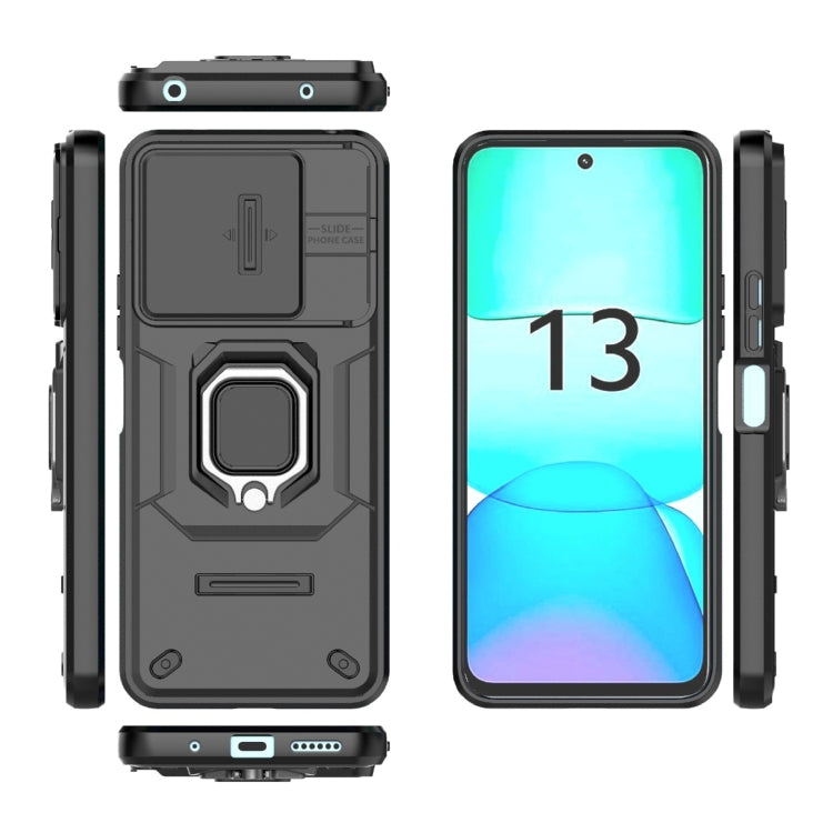 Sliding Camshield TPU + PC Shockproof Phone Case with Holder, For Xiaomi Redmi 13 4G Global, For Xiaomi Redmi Turbo 3 5G, For Xiaomi Redmi A3 4G Global, For Xiaomi Redmi Note 13 Pro 4G Global, For Xiaomi Redmi Note 13 4G Global, For Xiaomi Redmi K70E 5...