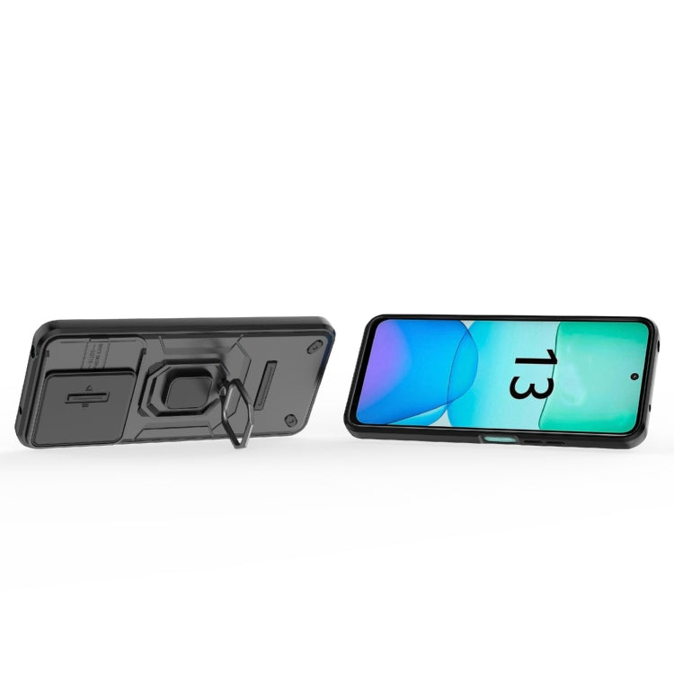 Sliding Camshield TPU + PC Shockproof Phone Case with Holder, For Xiaomi Redmi 13 4G Global, For Xiaomi Redmi Turbo 3 5G, For Xiaomi Redmi A3 4G Global, For Xiaomi Redmi Note 13 Pro 4G Global, For Xiaomi Redmi Note 13 4G Global, For Xiaomi Redmi K70E 5...