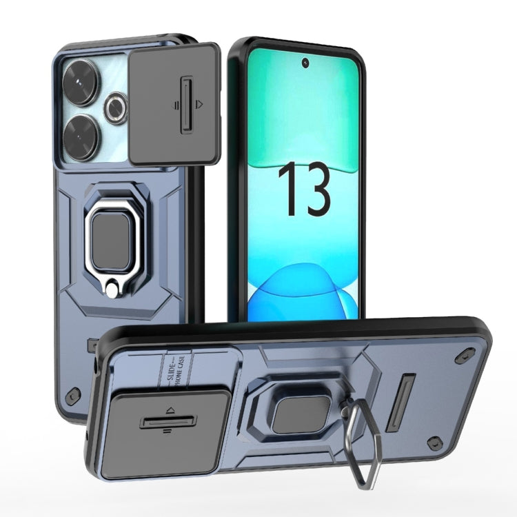Sliding Camshield TPU + PC Shockproof Phone Case with Holder, For Xiaomi Redmi 13 4G Global, For Xiaomi Redmi Turbo 3 5G, For Xiaomi Redmi A3 4G Global, For Xiaomi Redmi Note 13 Pro 4G Global, For Xiaomi Redmi Note 13 4G Global, For Xiaomi Redmi K70E 5...