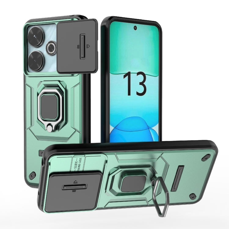Sliding Camshield TPU + PC Shockproof Phone Case with Holder, For Xiaomi Redmi 13 4G Global, For Xiaomi Redmi Turbo 3 5G, For Xiaomi Redmi A3 4G Global, For Xiaomi Redmi Note 13 Pro 4G Global, For Xiaomi Redmi Note 13 4G Global, For Xiaomi Redmi K70E 5...