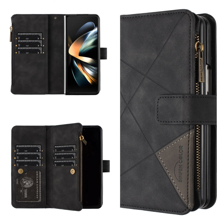 Rhombus Texture Zipper Wallet Leather Phone Case, For Samsung Galaxy Z Fold7, For Samsung Galaxy Z Fold6, For Samsung Galaxy Z Fold5, For Samsung Galaxy Z Fold4, For Samsung Galaxy Z Fold3