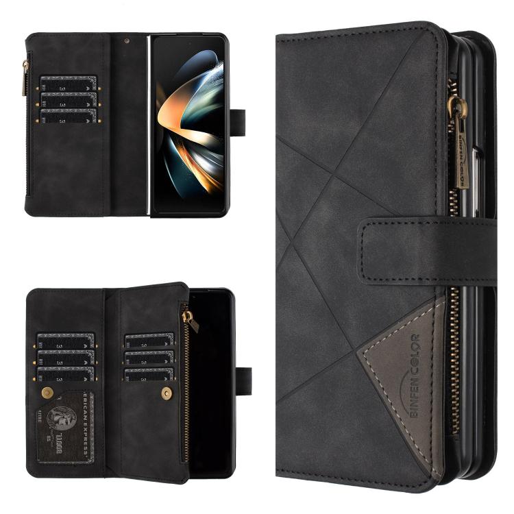 Rhombus Texture Zipper Wallet Leather Phone Case, For Samsung Galaxy Z Fold7, For Samsung Galaxy Z Fold6, For Samsung Galaxy Z Fold5, For Samsung Galaxy Z Fold4, For Samsung Galaxy Z Fold3
