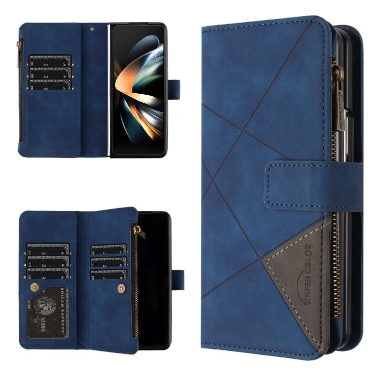 Rhombus Texture Zipper Wallet Leather Phone Case, For Samsung Galaxy Z Fold7, For Samsung Galaxy Z Fold6, For Samsung Galaxy Z Fold5, For Samsung Galaxy Z Fold4, For Samsung Galaxy Z Fold3