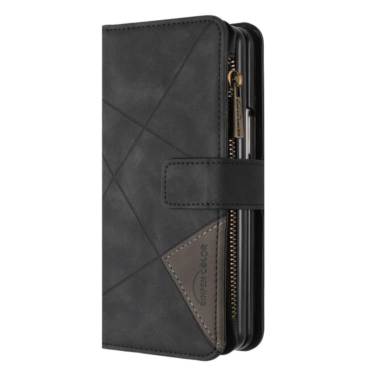 Rhombus Texture Zipper Wallet Leather Phone Case, For Galaxy Z Fold8 5G, For Galaxy Z Fold8 Ultra 5G, For Samsung Galaxy Z Fold7, For Samsung Galaxy Z Fold6, For Samsung Galaxy Z Fold5, For Samsung Galaxy Z Fold4, For Samsung Galaxy Z Fold3