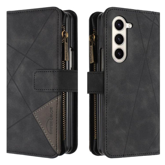 Rhombus Texture Zipper Wallet Leather Phone Case, For Galaxy Z Fold8 5G, For Galaxy Z Fold8 Ultra 5G, For Samsung Galaxy Z Fold7, For Samsung Galaxy Z Fold6, For Samsung Galaxy Z Fold5, For Samsung Galaxy Z Fold4, For Samsung Galaxy Z Fold3