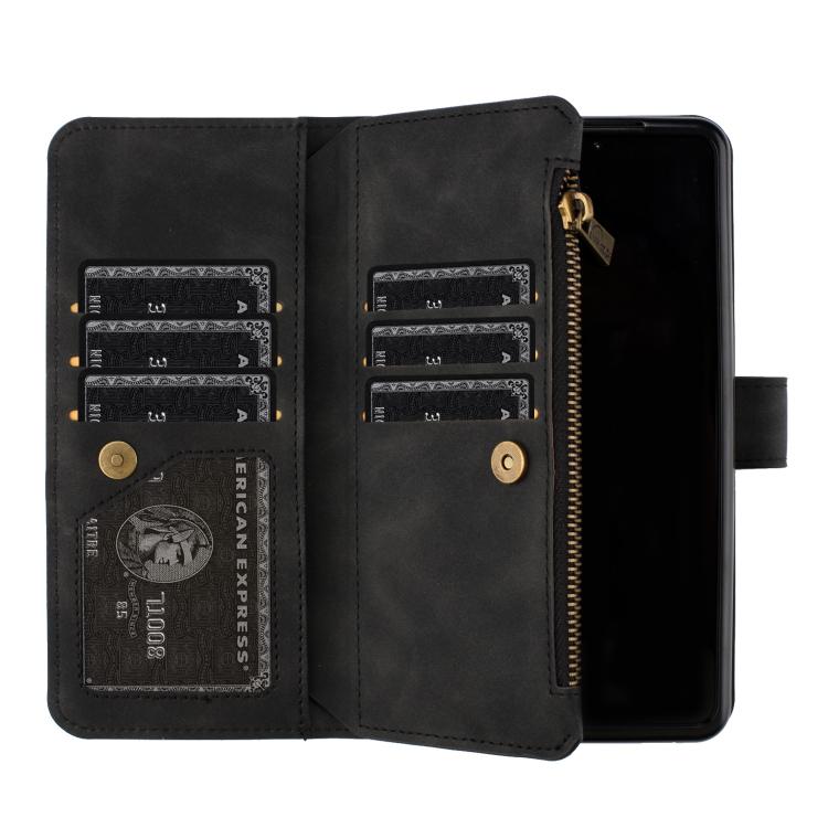 Rhombus Texture Zipper Wallet Leather Phone Case, For Galaxy Z Fold8 5G, For Galaxy Z Fold8 Ultra 5G, For Samsung Galaxy Z Fold7, For Samsung Galaxy Z Fold6, For Samsung Galaxy Z Fold5, For Samsung Galaxy Z Fold4, For Samsung Galaxy Z Fold3
