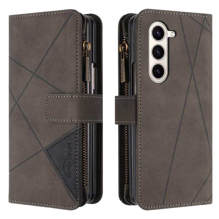 Rhombus Texture Zipper Wallet Leather Phone Case, For Galaxy Z Fold8 5G, For Galaxy Z Fold8 Ultra 5G, For Samsung Galaxy Z Fold7, For Samsung Galaxy Z Fold6, For Samsung Galaxy Z Fold5, For Samsung Galaxy Z Fold4, For Samsung Galaxy Z Fold3