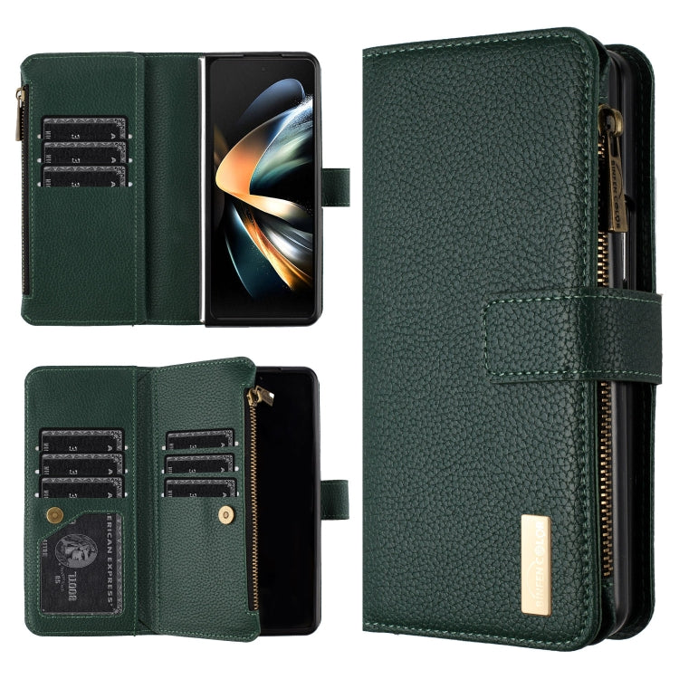 Litchi Texture Zipper Wallet Leather Phone Case, For Galaxy Z Fold8 Ultra 5G, For Samsung Galaxy Z Fold5, For Samsung Galaxy Z Fold4, For Samsung Galaxy Z Fold3