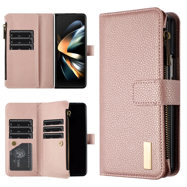 Litchi Texture Zipper Wallet Leather Phone Case, For Galaxy Z Fold8 Ultra 5G, For Samsung Galaxy Z Fold5, For Samsung Galaxy Z Fold4, For Samsung Galaxy Z Fold3