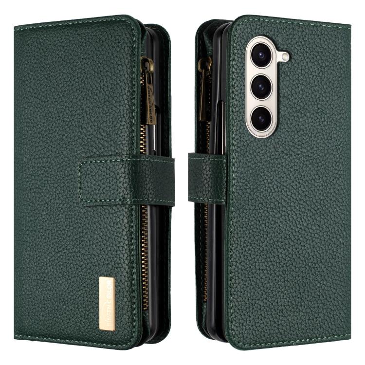 Litchi Texture Zipper Wallet Leather Phone Case, For Galaxy Z Fold8 Ultra 5G, For Samsung Galaxy Z Fold5, For Samsung Galaxy Z Fold4, For Samsung Galaxy Z Fold3