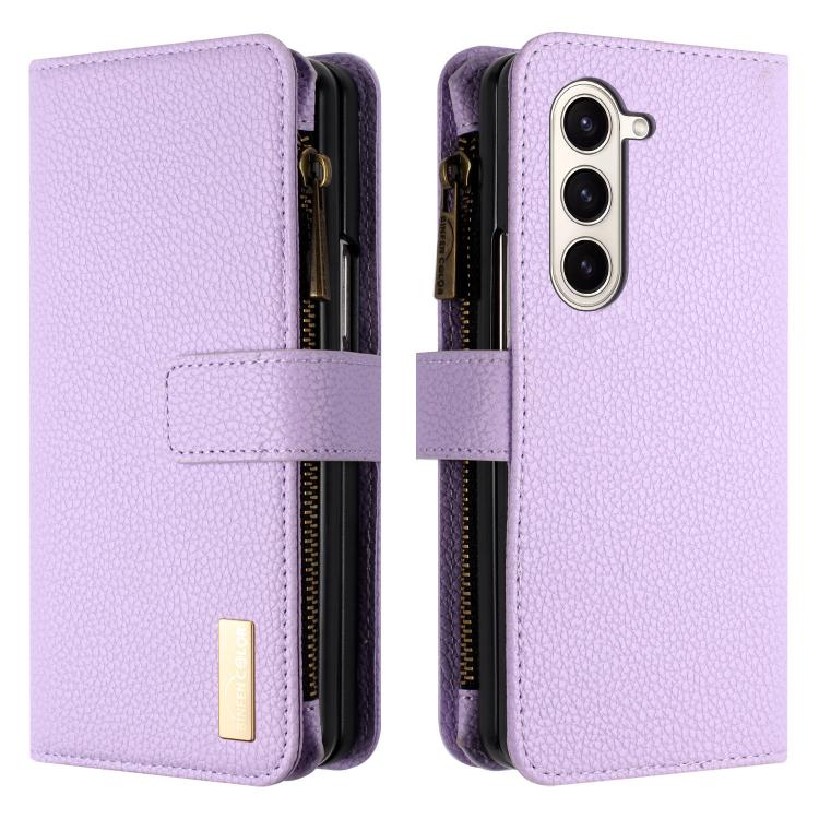 Litchi Texture Zipper Wallet Leather Phone Case, For Galaxy Z Fold8 Ultra 5G, For Samsung Galaxy Z Fold5, For Samsung Galaxy Z Fold4, For Samsung Galaxy Z Fold3