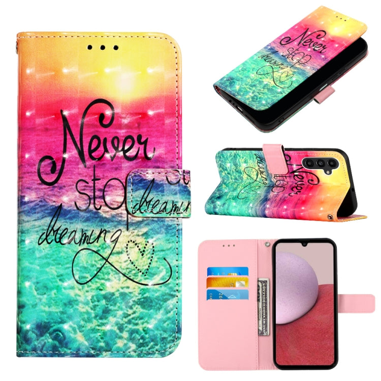 3D Painting Horizontal Flip Leather Phone Case, For Samsung Galaxy A25 5G / A24, For Samsung Galaxy S23 FE 5G, For Samsung Galaxy M62