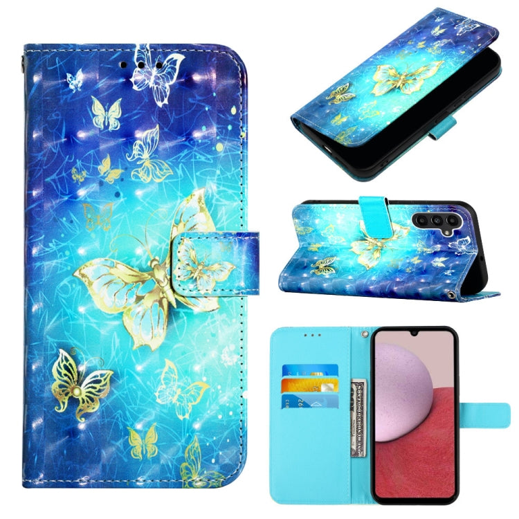 3D Painting Horizontal Flip Leather Phone Case, For Samsung Galaxy A25 5G / A24, For Samsung Galaxy S23 FE 5G, For Samsung Galaxy M62