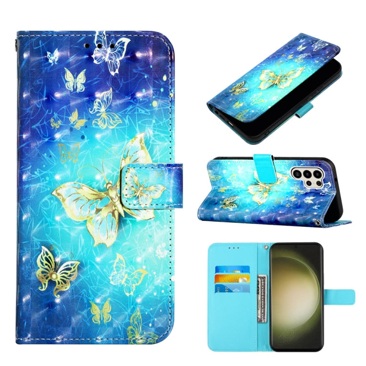 3D Painting Horizontal Flip Leather Phone Case, For Samsung Galaxy S24 Ultra 5G, For Samsung Galaxy S24+ 5G, For Samsung Galaxy S24 5G, For Samsung Galaxy A15, For Samsung Galaxy A05, For Samsung Galaxy A05s