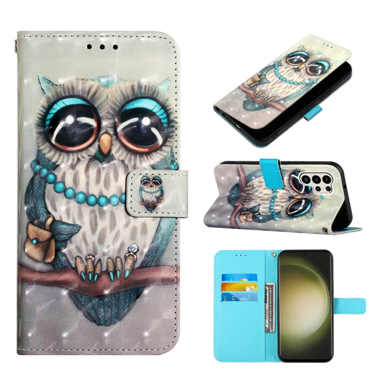 3D Painting Horizontal Flip Leather Phone Case, For Samsung Galaxy S24 Ultra 5G, For Samsung Galaxy S24+ 5G, For Samsung Galaxy S24 5G, For Samsung Galaxy A15, For Samsung Galaxy A05, For Samsung Galaxy A05s