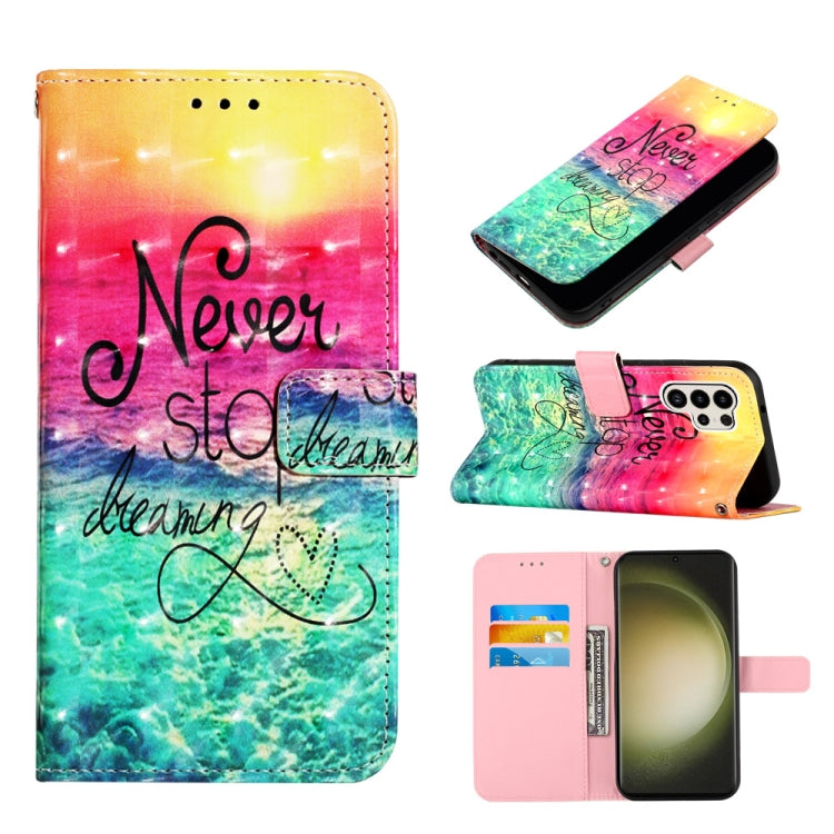 3D Painting Horizontal Flip Leather Phone Case, For Samsung Galaxy S24 Ultra 5G, For Samsung Galaxy S24+ 5G, For Samsung Galaxy S24 5G, For Samsung Galaxy A15, For Samsung Galaxy A05, For Samsung Galaxy A05s