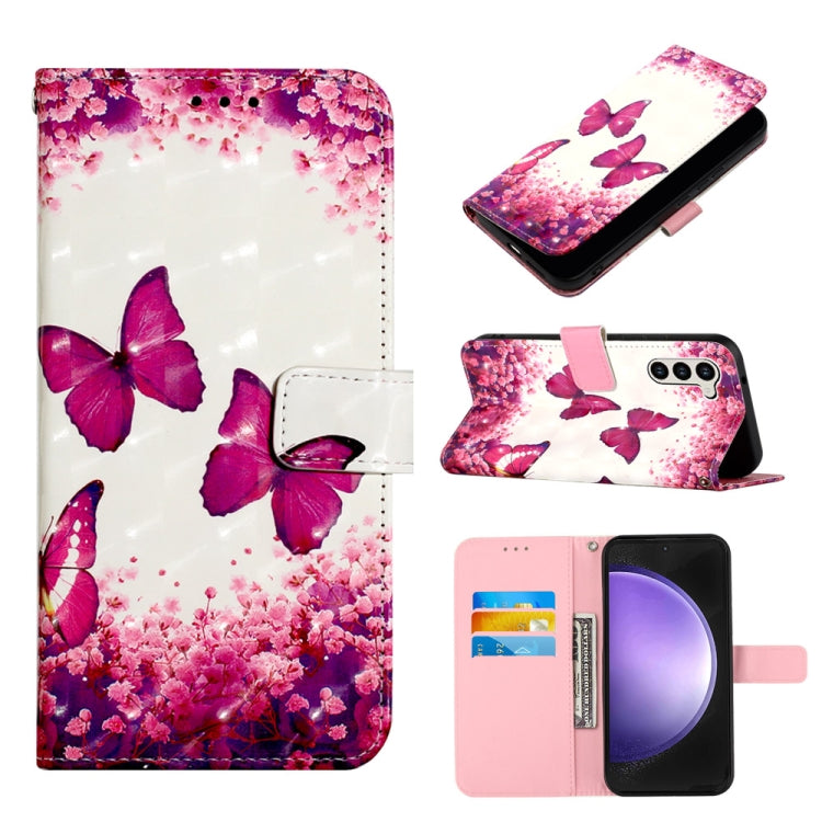 3D Painting Horizontal Flip Leather Phone Case, For Samsung Galaxy S24 Ultra 5G, For Samsung Galaxy S24+ 5G, For Samsung Galaxy S24 5G, For Samsung Galaxy A15, For Samsung Galaxy A05, For Samsung Galaxy A05s