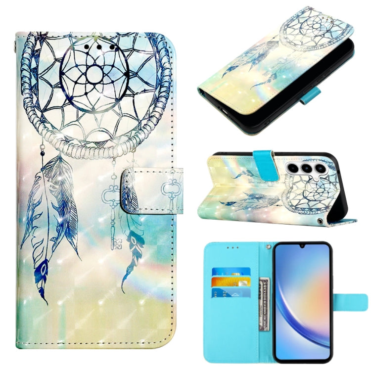 3D Painting Horizontal Flip Leather Phone Case, For Samsung Galaxy Z Fold6, For Samsung Galaxy M55, For Samsung Galaxy M15 / F15 5G Global, For Samsung Galaxy Xcover7, For Samsung Galaxy A55, For Samsung Galaxy A35 5G
