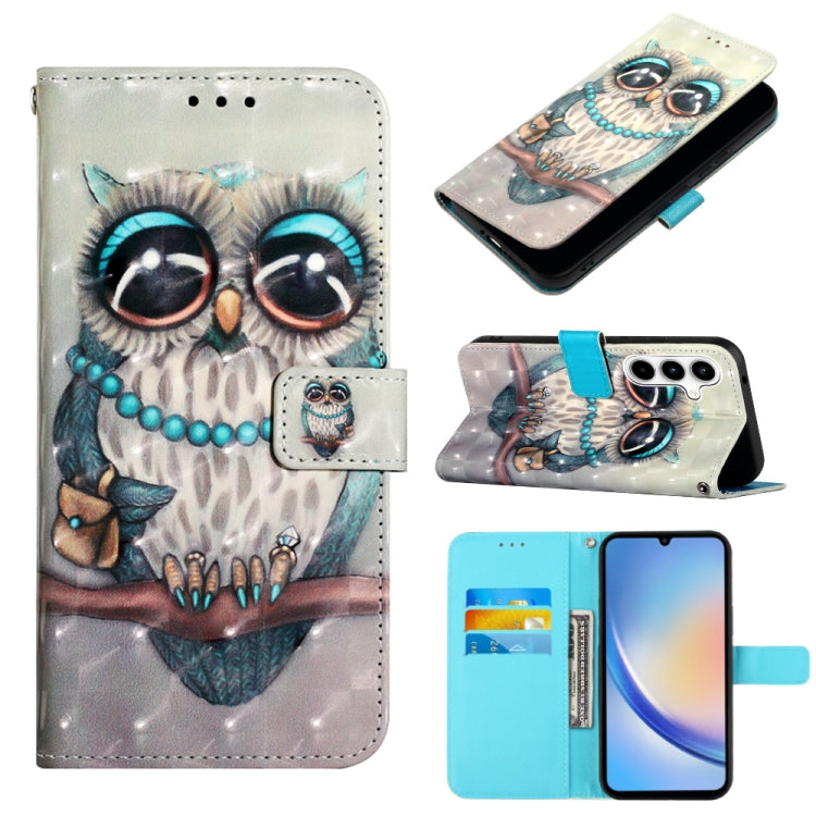 3D Painting Horizontal Flip Leather Phone Case, For Samsung Galaxy Z Fold6, For Samsung Galaxy M55, For Samsung Galaxy M15 / F15 5G Global, For Samsung Galaxy Xcover7, For Samsung Galaxy A55, For Samsung Galaxy A35 5G