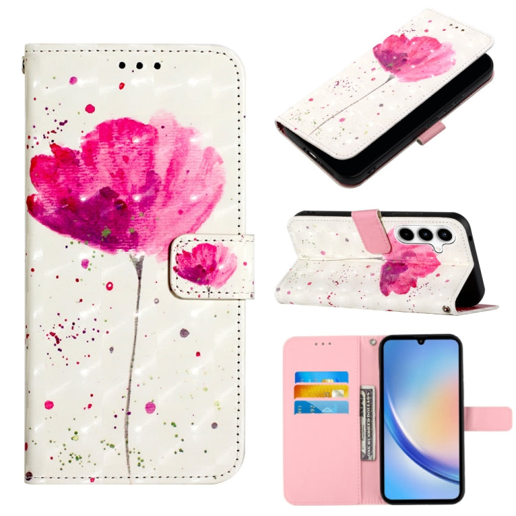 3D Painting Horizontal Flip Leather Phone Case, For Samsung Galaxy Z Fold6, For Samsung Galaxy M55, For Samsung Galaxy M15 / F15 5G Global, For Samsung Galaxy Xcover7, For Samsung Galaxy A55, For Samsung Galaxy A35 5G