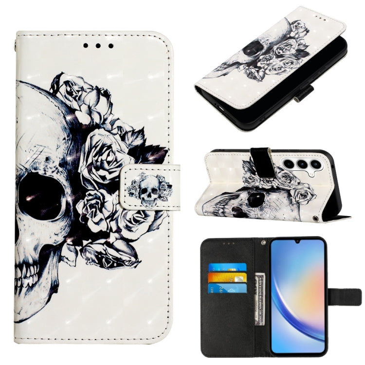 3D Painting Horizontal Flip Leather Phone Case, For Samsung Galaxy Z Fold6, For Samsung Galaxy M55, For Samsung Galaxy M15 / F15 5G Global, For Samsung Galaxy Xcover7, For Samsung Galaxy A55, For Samsung Galaxy A35 5G