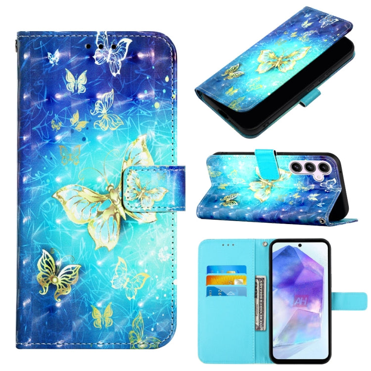 3D Painting Horizontal Flip Leather Phone Case, For Samsung Galaxy Z Fold6, For Samsung Galaxy M55, For Samsung Galaxy M15 / F15 5G Global, For Samsung Galaxy Xcover7, For Samsung Galaxy A55, For Samsung Galaxy A35 5G