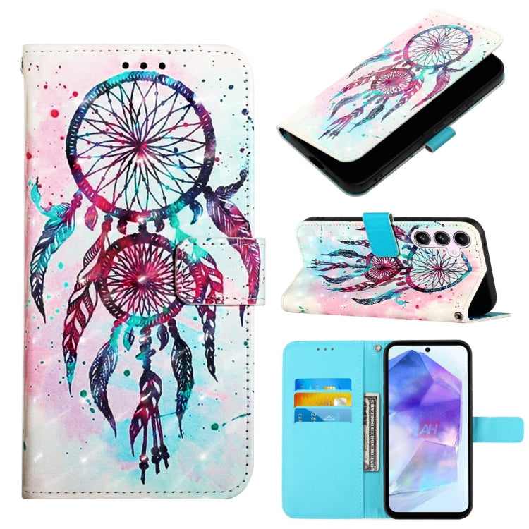 3D Painting Horizontal Flip Leather Phone Case, For Samsung Galaxy Z Fold6, For Samsung Galaxy M55, For Samsung Galaxy M15 / F15 5G Global, For Samsung Galaxy Xcover7, For Samsung Galaxy A55, For Samsung Galaxy A35 5G