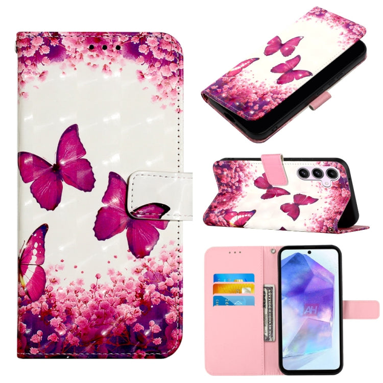 3D Painting Horizontal Flip Leather Phone Case, For Samsung Galaxy Z Fold6, For Samsung Galaxy M55, For Samsung Galaxy M15 / F15 5G Global, For Samsung Galaxy Xcover7, For Samsung Galaxy A55, For Samsung Galaxy A35 5G