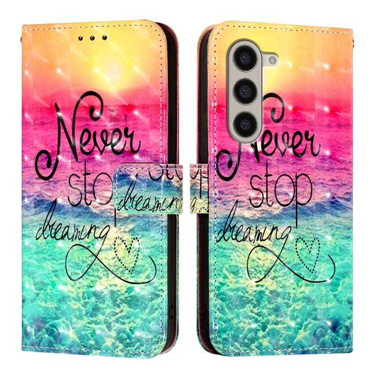3D Painting Horizontal Flip Leather Phone Case, For Samsung Galaxy Z Fold6, For Samsung Galaxy M55, For Samsung Galaxy M15 / F15 5G Global, For Samsung Galaxy Xcover7, For Samsung Galaxy A55, For Samsung Galaxy A35 5G