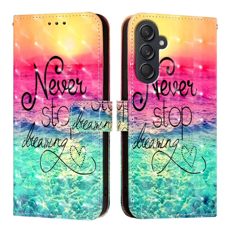 3D Painting Horizontal Flip Leather Phone Case, For Samsung Galaxy Z Fold6, For Samsung Galaxy M55, For Samsung Galaxy M15 / F15 5G Global, For Samsung Galaxy Xcover7, For Samsung Galaxy A55, For Samsung Galaxy A35 5G