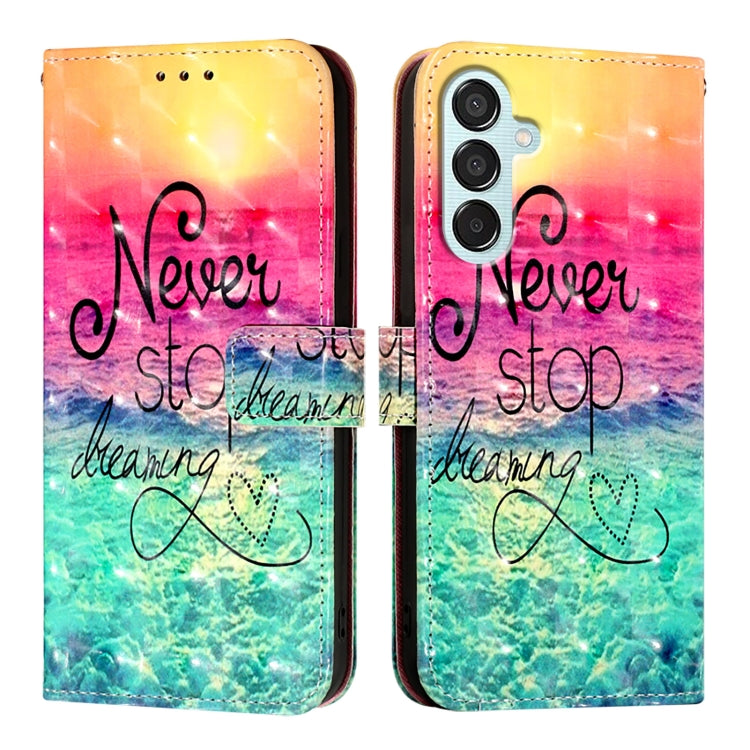 3D Painting Horizontal Flip Leather Phone Case, For Samsung Galaxy Z Fold6, For Samsung Galaxy M55, For Samsung Galaxy M15 / F15 5G Global, For Samsung Galaxy Xcover7, For Samsung Galaxy A55, For Samsung Galaxy A35 5G