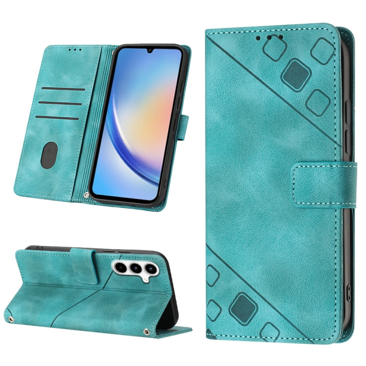 Skin-feel Embossed Leather Phone Case, For Samsung Galaxy Z Fold6, For Samsung Galaxy M55, For Samsung Galaxy M15/F15 5G Global, For Samsung Galaxy Xcover7, For For Samsung Galaxy A55, For Samsung Galaxy A35 5G, For Samsung Galaxy S24 Ultra 5G         ...