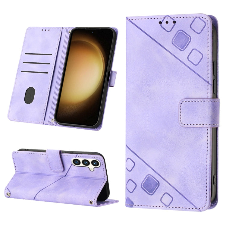 Skin-feel Embossed Leather Phone Case, For Samsung Galaxy Z Fold6, For Samsung Galaxy M55, For Samsung Galaxy M15/F15 5G Global, For Samsung Galaxy Xcover7, For For Samsung Galaxy A55, For Samsung Galaxy A35 5G, For Samsung Galaxy S24 Ultra 5G         ...