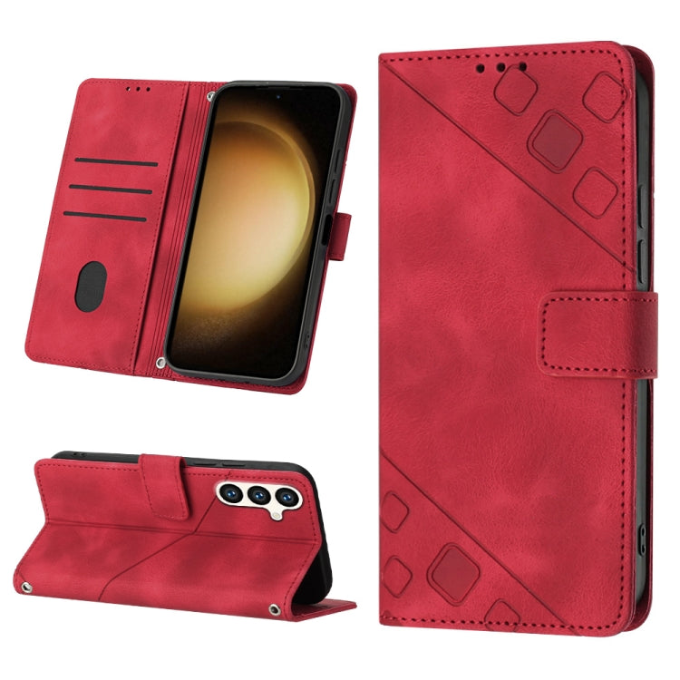 Skin-feel Embossed Leather Phone Case, For Samsung Galaxy Z Fold6, For Samsung Galaxy M55, For Samsung Galaxy M15/F15 5G Global, For Samsung Galaxy Xcover7, For For Samsung Galaxy A55, For Samsung Galaxy A35 5G, For Samsung Galaxy S24 Ultra 5G         ...