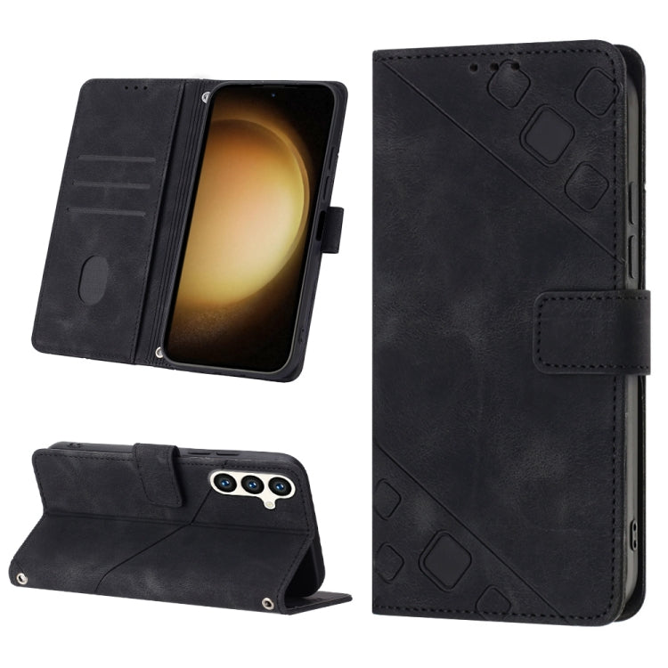 Skin-feel Embossed Leather Phone Case, For Samsung Galaxy Z Fold6, For Samsung Galaxy M55, For Samsung Galaxy M15/F15 5G Global, For Samsung Galaxy Xcover7, For For Samsung Galaxy A55, For Samsung Galaxy A35 5G, For Samsung Galaxy S24 Ultra 5G         ...
