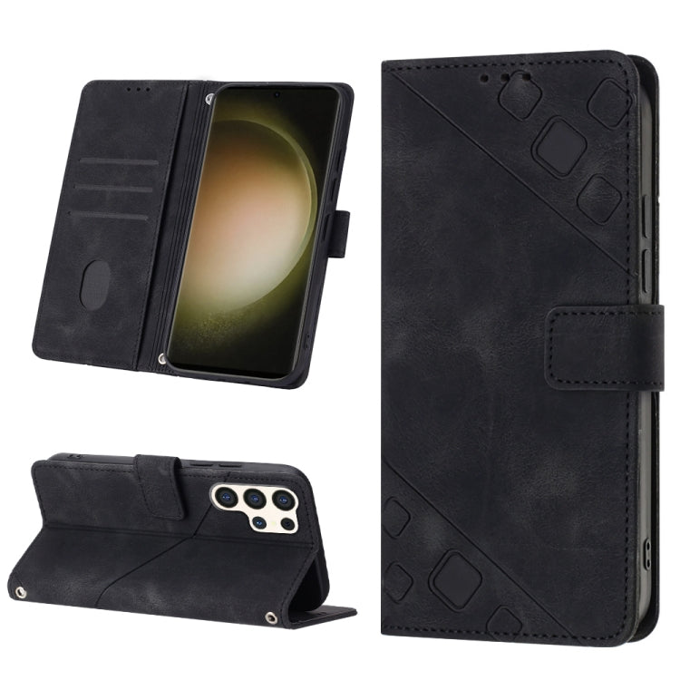 Skin-feel Embossed Leather Phone Case, For Samsung Galaxy Z Fold6, For Samsung Galaxy M55, For Samsung Galaxy M15/F15 5G Global, For Samsung Galaxy Xcover7, For For Samsung Galaxy A55, For Samsung Galaxy A35 5G, For Samsung Galaxy S24 Ultra 5G         ...