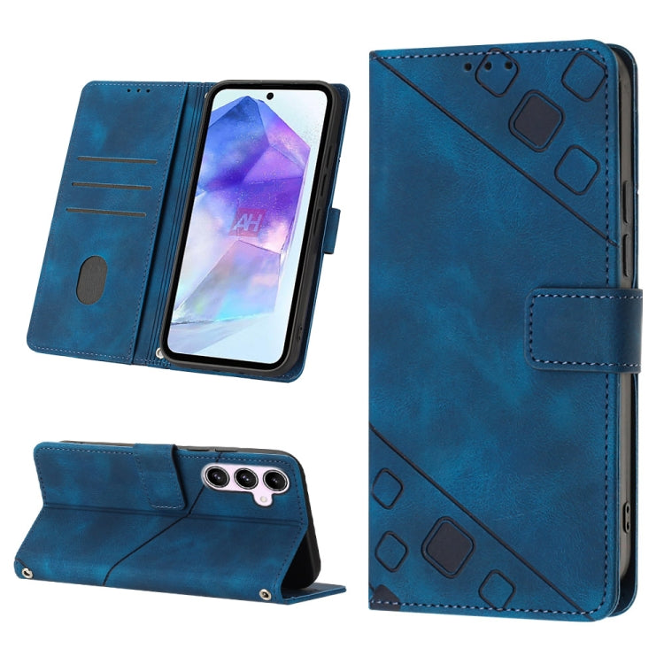 Skin-feel Embossed Leather Phone Case, For Samsung Galaxy Z Fold6, For Samsung Galaxy M55, For Samsung Galaxy M15/F15 5G Global, For Samsung Galaxy Xcover7, For For Samsung Galaxy A55, For Samsung Galaxy A35 5G, For Samsung Galaxy S24 Ultra 5G         ...