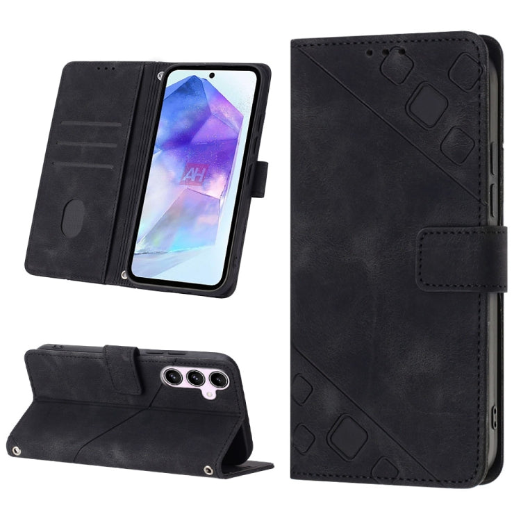 Skin-feel Embossed Leather Phone Case, For Samsung Galaxy Z Fold6, For Samsung Galaxy M55, For Samsung Galaxy M15/F15 5G Global, For Samsung Galaxy Xcover7, For For Samsung Galaxy A55, For Samsung Galaxy A35 5G, For Samsung Galaxy S24 Ultra 5G         ...