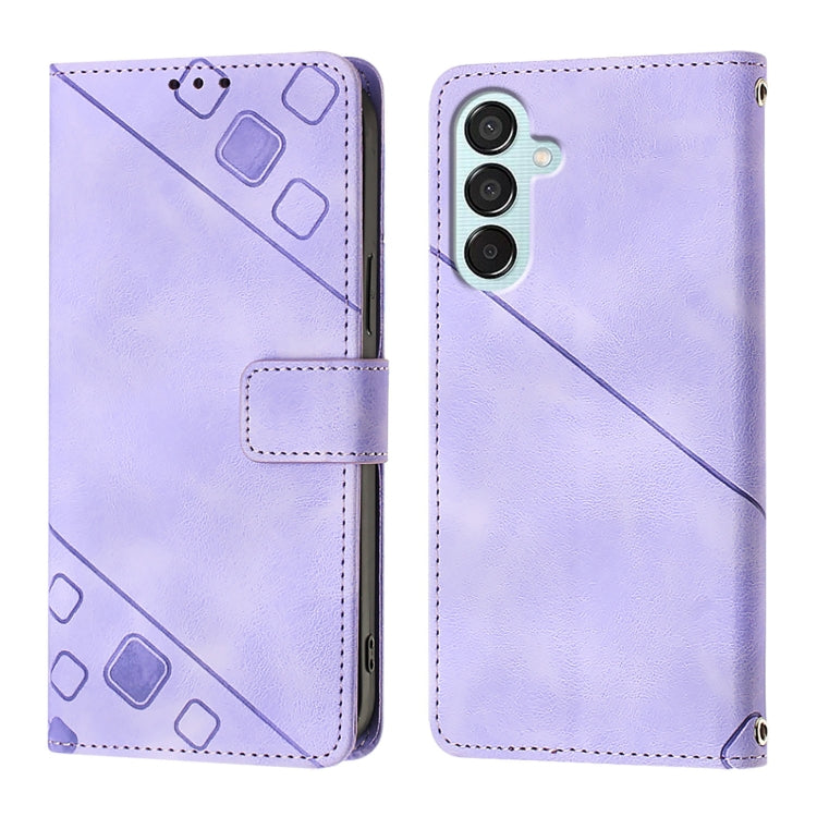 Skin-feel Embossed Leather Phone Case, For Samsung Galaxy Z Fold6, For Samsung Galaxy M55, For Samsung Galaxy M15/F15 5G Global, For Samsung Galaxy Xcover7, For For Samsung Galaxy A55, For Samsung Galaxy A35 5G, For Samsung Galaxy S24 Ultra 5G         ...