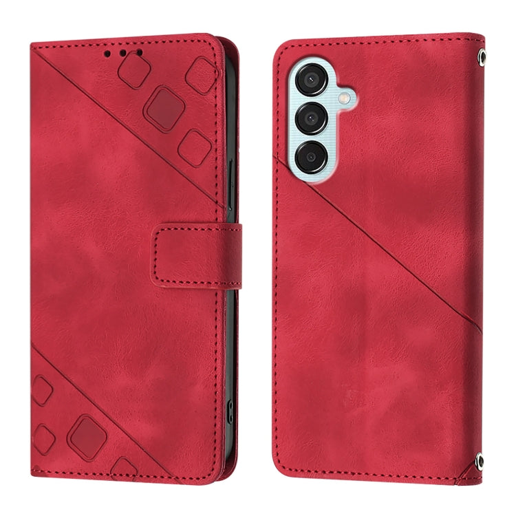 Skin-feel Embossed Leather Phone Case, For Samsung Galaxy Z Fold6, For Samsung Galaxy M55, For Samsung Galaxy M15/F15 5G Global, For Samsung Galaxy Xcover7, For For Samsung Galaxy A55, For Samsung Galaxy A35 5G, For Samsung Galaxy S24 Ultra 5G         ...