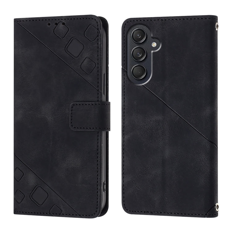 Skin-feel Embossed Leather Phone Case, For Samsung Galaxy Z Fold6, For Samsung Galaxy M55, For Samsung Galaxy M15/F15 5G Global, For Samsung Galaxy Xcover7, For For Samsung Galaxy A55, For Samsung Galaxy A35 5G, For Samsung Galaxy S24 Ultra 5G         ...