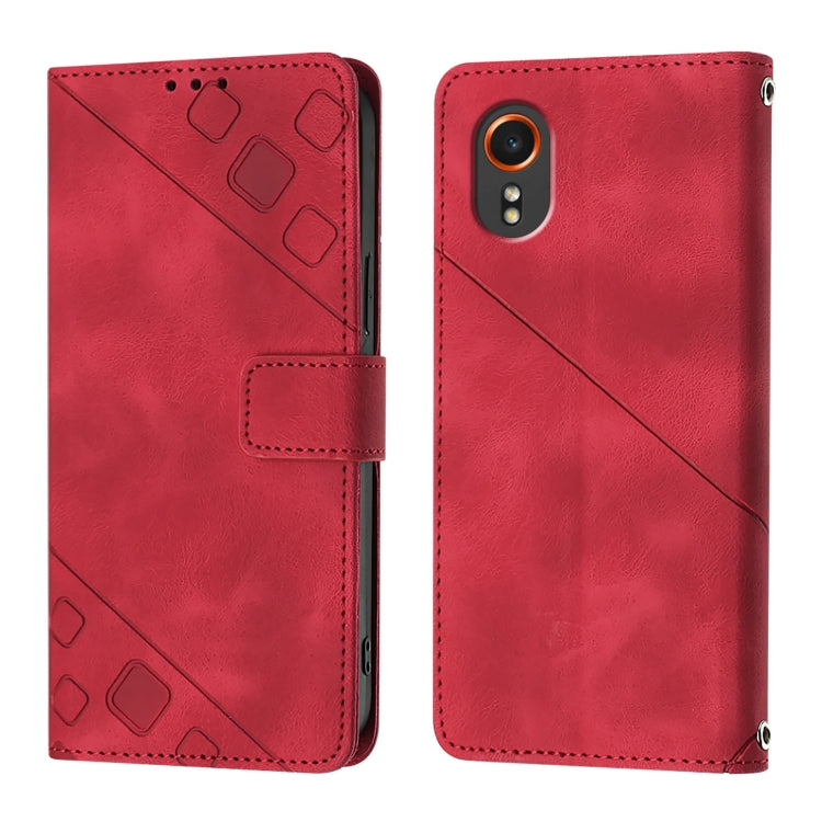 Skin-feel Embossed Leather Phone Case, For Samsung Galaxy Z Fold6, For Samsung Galaxy M55, For Samsung Galaxy M15/F15 5G Global, For Samsung Galaxy Xcover7, For For Samsung Galaxy A55, For Samsung Galaxy A35 5G, For Samsung Galaxy S24 Ultra 5G         ...
