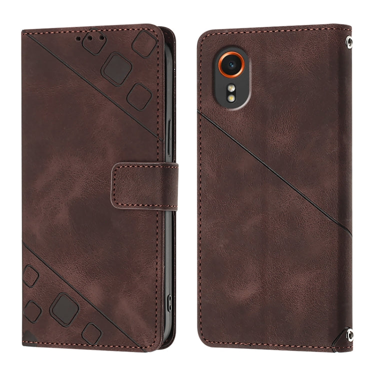Skin-feel Embossed Leather Phone Case, For Samsung Galaxy Z Fold6, For Samsung Galaxy M55, For Samsung Galaxy M15/F15 5G Global, For Samsung Galaxy Xcover7, For For Samsung Galaxy A55, For Samsung Galaxy A35 5G, For Samsung Galaxy S24 Ultra 5G         ...