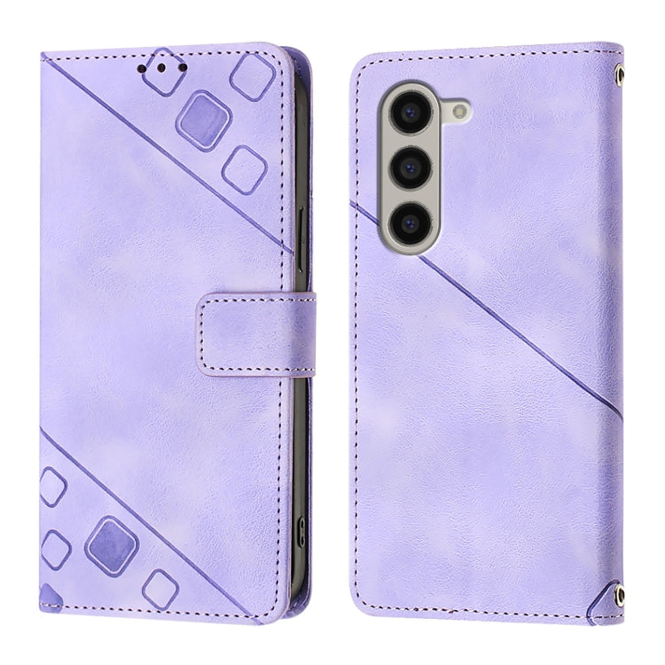 Skin-feel Embossed Leather Phone Case, For Samsung Galaxy Z Fold6, For Samsung Galaxy M55, For Samsung Galaxy M15/F15 5G Global, For Samsung Galaxy Xcover7, For For Samsung Galaxy A55, For Samsung Galaxy A35 5G, For Samsung Galaxy S24 Ultra 5G         ...