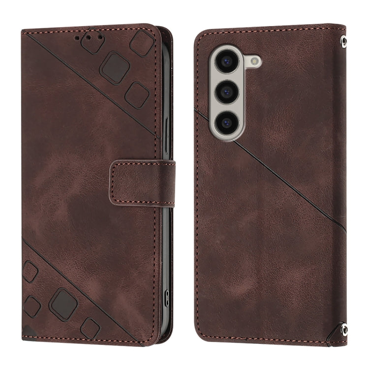 Skin-feel Embossed Leather Phone Case, For Samsung Galaxy Z Fold6, For Samsung Galaxy M55, For Samsung Galaxy M15/F15 5G Global, For Samsung Galaxy Xcover7, For For Samsung Galaxy A55, For Samsung Galaxy A35 5G, For Samsung Galaxy S24 Ultra 5G         ...