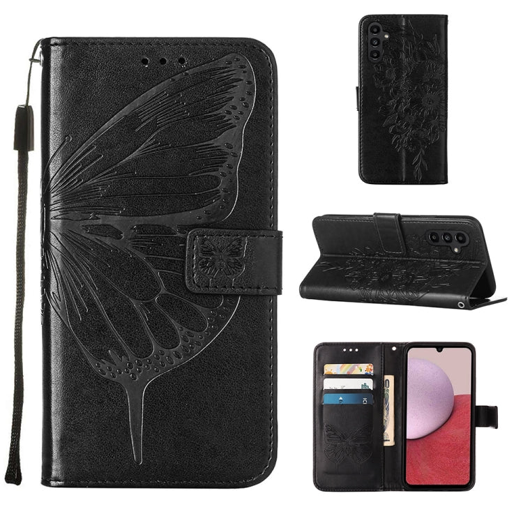 Embossed Butterfly Leather Phone Case, For Samsung Galaxy A05s, For Samsung Galaxy A25 5G, For Samsung Galaxy S23 FE 5G, For Samsung Galaxy A24 4G