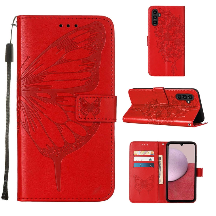 Embossed Butterfly Leather Phone Case, For Samsung Galaxy A05s, For Samsung Galaxy A25 5G, For Samsung Galaxy S23 FE 5G, For Samsung Galaxy A24 4G